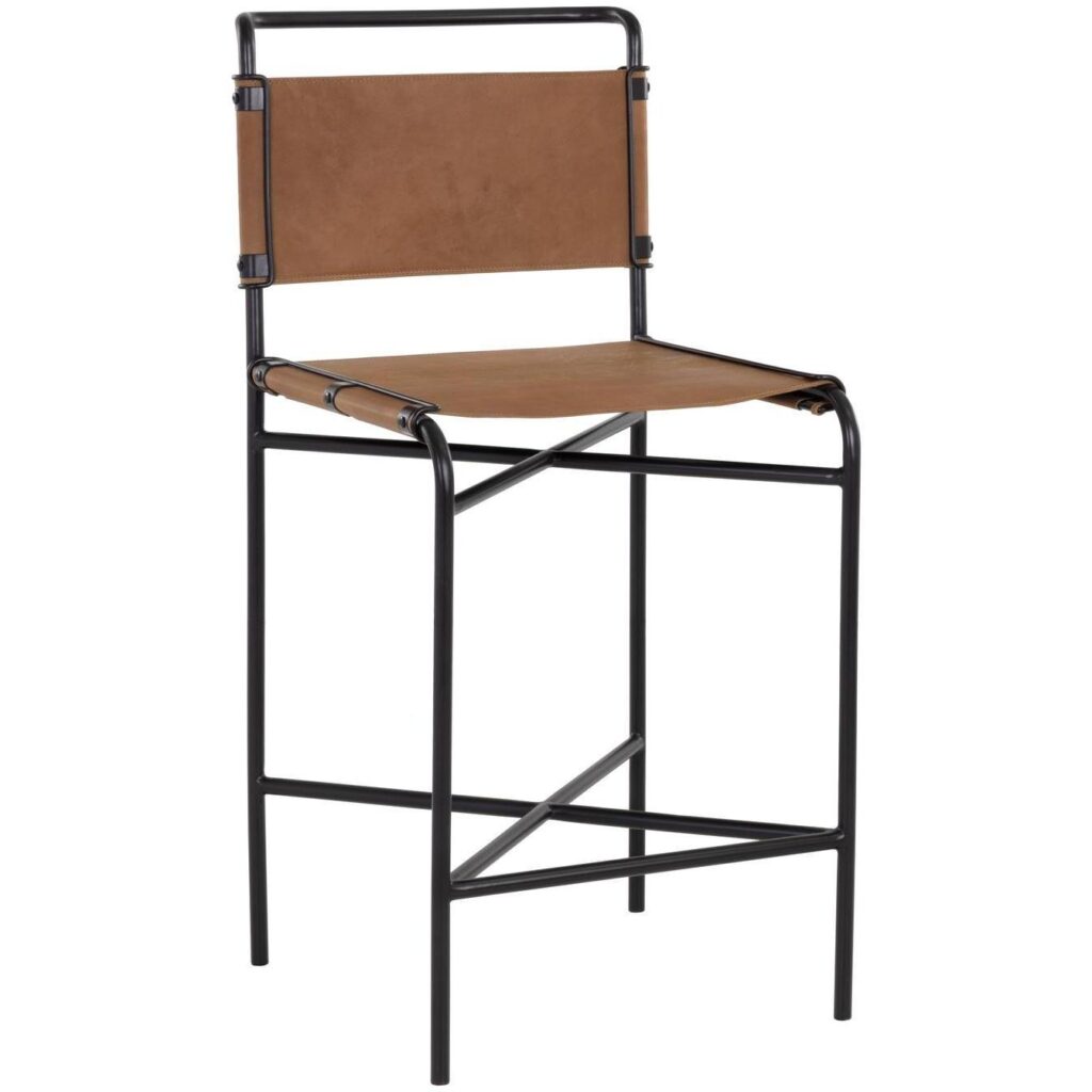 Corrigan Counter Stool - Cognac Leather