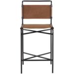 Corrigan Counter Stool - Cognac Leather 109088 109088 CORRIGAN COUNTER STOOL COGNAC LEATHER 1