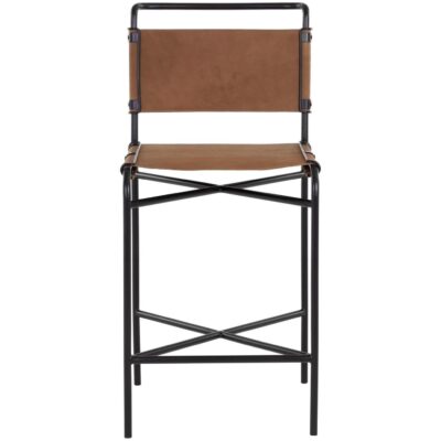 Corrigan Counter Stool - Cognac Leather 109088 109088 CORRIGAN COUNTER STOOL COGNAC LEATHER 1