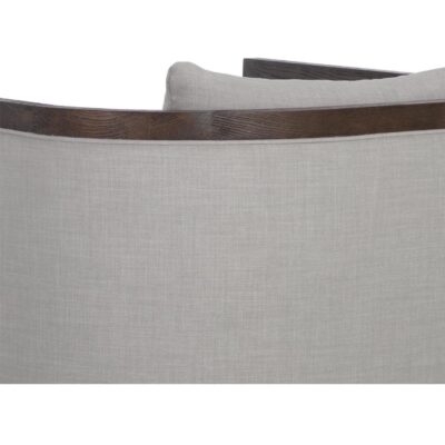 Chloe Lounge Chair - Distressed Brown - Linoso Light Grey 109094 109094 CHLOE LOUNGE CHAIR DARK BROWN LINOSO LIGHT GREY 8