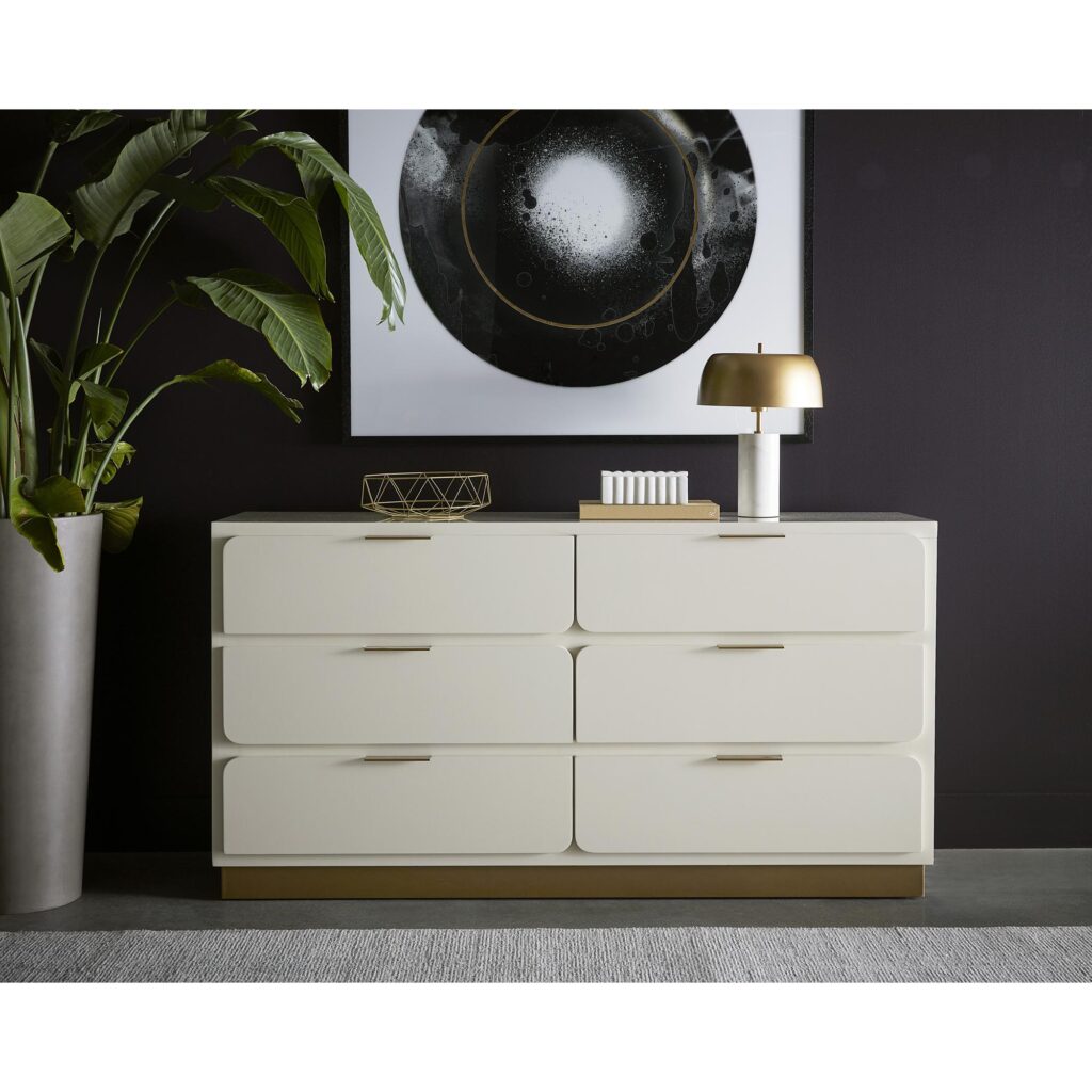 Jenkins Dresser - High Gloss Cream - Image 4