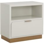 Jenkins Nightstand - High Gloss Cream 109103 109103 JENKINS NIGHTSTAND HIGH GLOSS CREAM 1