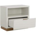 Jenkins Nightstand - High Gloss Cream 109103 109103 JENKINS NIGHTSTAND HIGH GLOSS CREAM 2