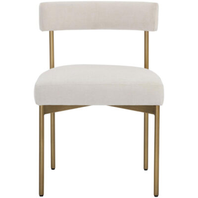 Seneca Dining Chair - Antique Brass - Danny Ivory 109132 109132 SENECA DINING CHAIR ANTIQUE BRASS DANNY IVORY 1