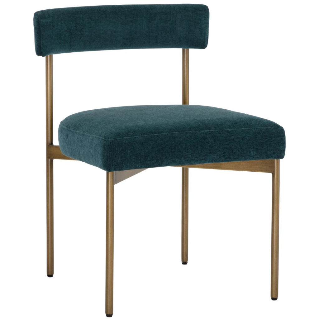 Seneca Dining Chair - Antique Brass - Danny Teal