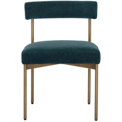 Seneca Dining Chair - Antique Brass - Danny Teal 109133 109133 SENECA DINING CHAIR ANTIQUE BRASS DANNY TEAL 1