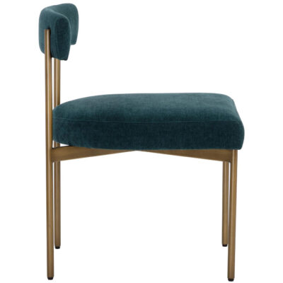 Seneca Dining Chair - Antique Brass - Danny Teal 109133 109133 SENECA DINING CHAIR ANTIQUE BRASS DANNY TEAL 2