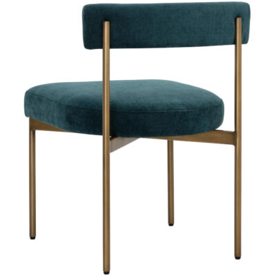 Seneca Dining Chair - Antique Brass - Danny Teal 109133 109133 SENECA DINING CHAIR ANTIQUE BRASS DANNY TEAL 3