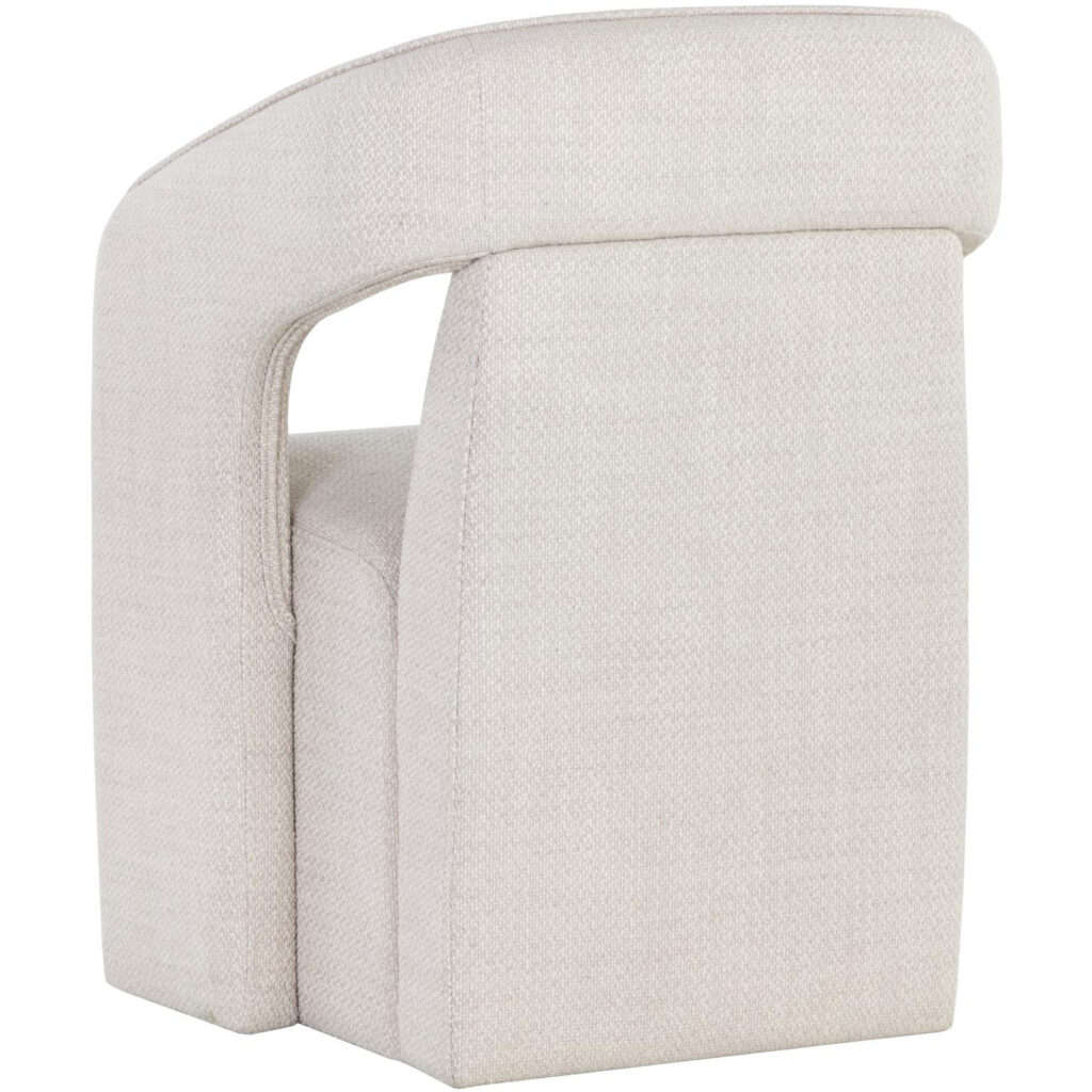 Kendrick Wheeled Dining Armchair - Moto Stucco - Image 4