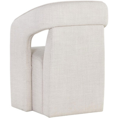 Kendrick Wheeled Dining Armchair - Moto Stucco 109138 109138 KENDRICK WHEELED DINING ARMCHAIR MOTO STUCCO 3