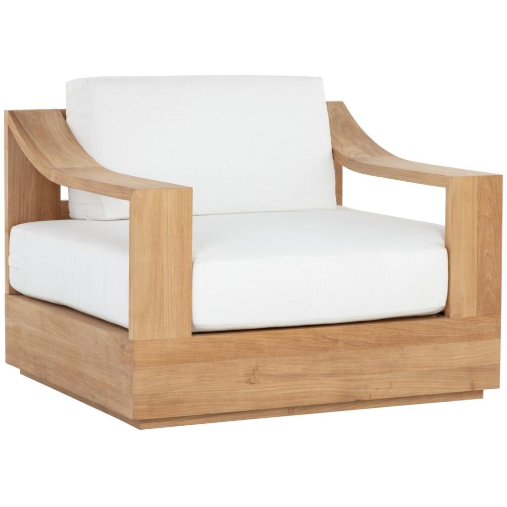 Tahiti Swivel Lounge Chair - Stinson White