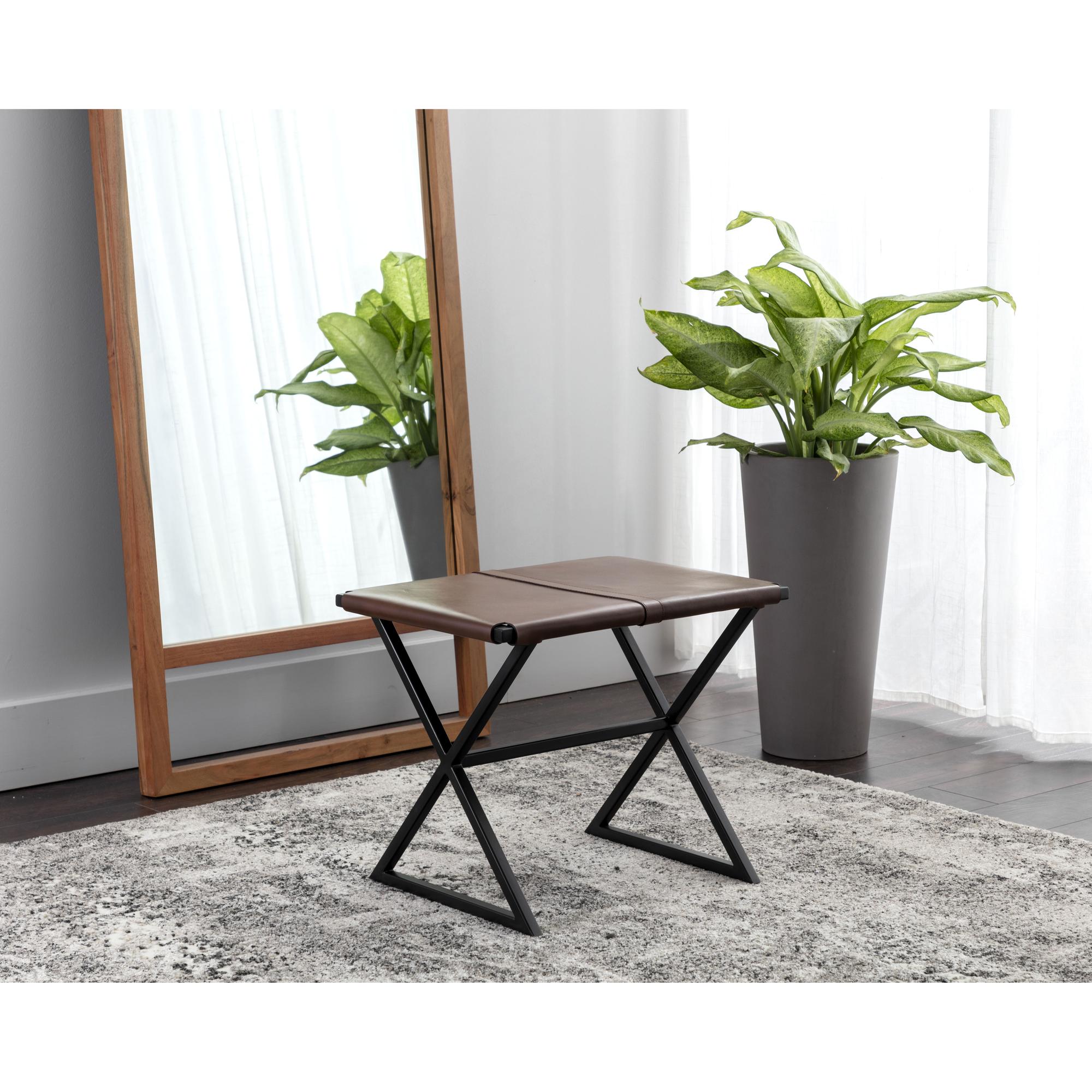 Elon Stool - Vintage Cognac Leather 3 Elon Stool - Vintage Cognac Leather - Image 3