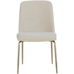 Zeke Dining Chair - Antique Brass - Bergen Ivory 8 Zeke Dining Chair - Antique Brass - Bergen Ivory 109170 109170 ZEKE DINING CHAIR ANTIQUE BRASS BERGEN IVORY 1