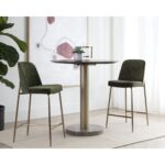 Zeke Counter Stool - Antique Brass - Bergen Olive 10 Zeke Counter Stool - Antique Brass - Bergen Olive 109183 109183 ZEKE COUNTER STOOL ANTIQUE BRASS BERGEN OLIVE 5