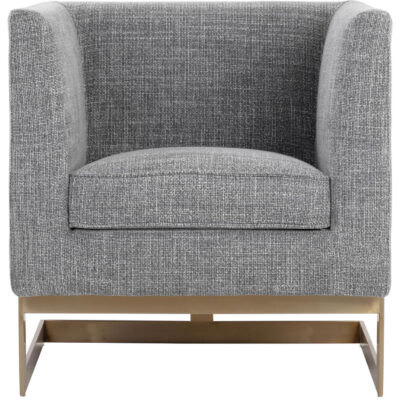 Yvette Armchair - Gold - Chacha Grey 109184 109184 YVETTE ARMCHAIR CHACHA GREY 1