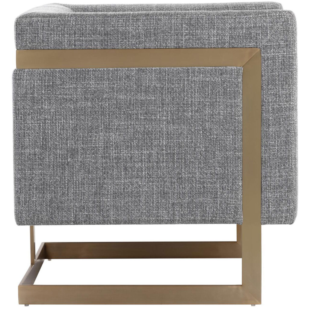 Yvette Armchair - Gold - Chacha Grey - Image 3