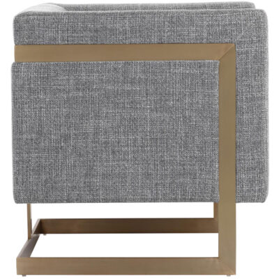 Yvette Armchair - Gold - Chacha Grey 109184 109184 YVETTE ARMCHAIR CHACHA GREY 2