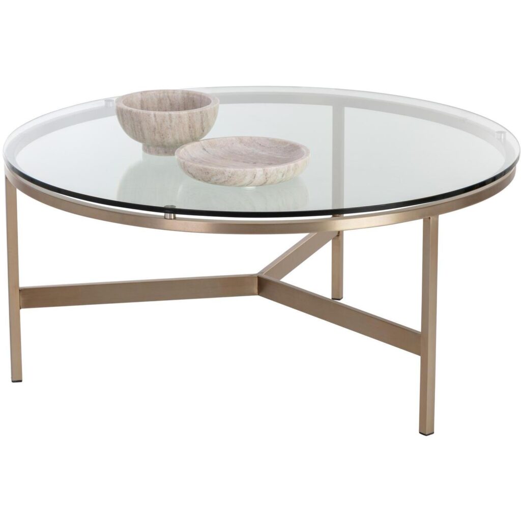 Flato Coffee Table - Antique Brass