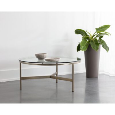 Flato Coffee Table - Antique Brass 109185 109185 FLATO COFFEE TABLE ANTIQUE BRASS 5