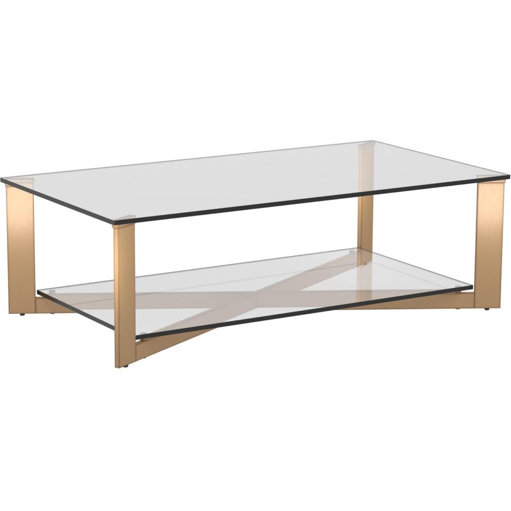 Xavier Coffee Table - Rectangular - Antique Brass