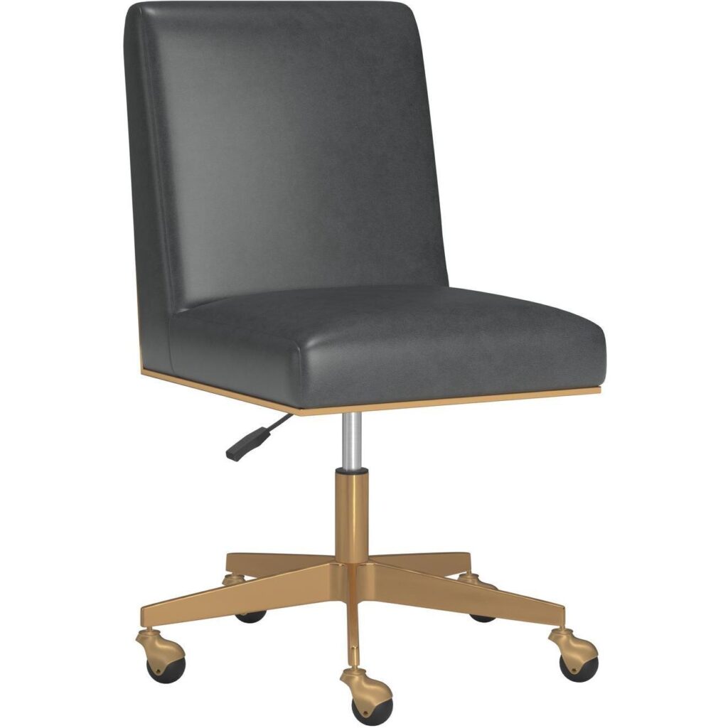 Dean Office Chair - Brushed Brass - Bravo Portabella