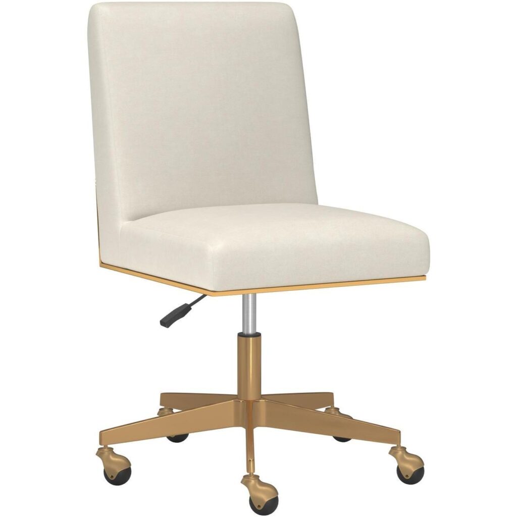 Dean Office Chair - Brushed Brass - Meg Ivory