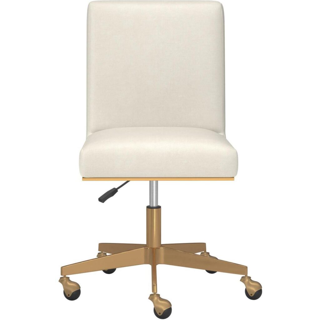 Dean Office Chair - Brushed Brass - Meg Ivory - Image 2