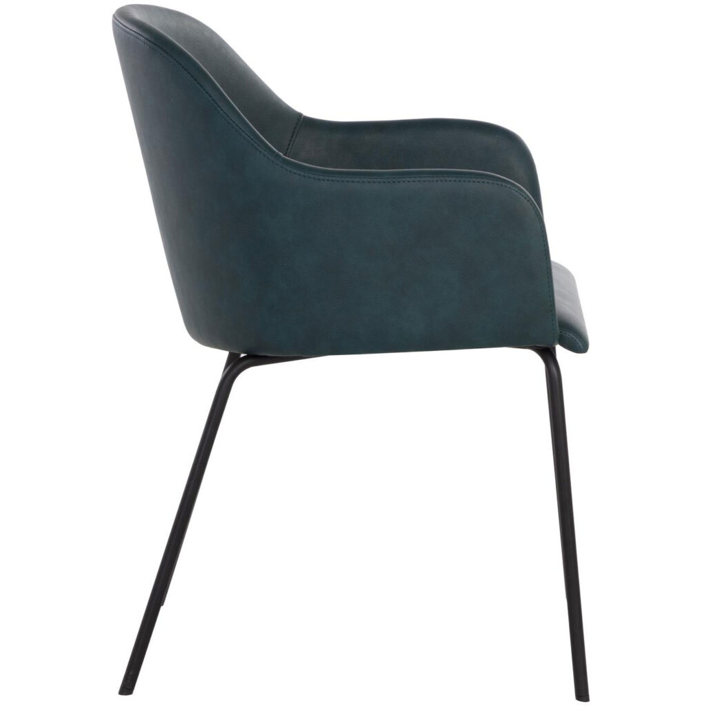 Hensley Dining Armchair - Dark Teal - Image 3