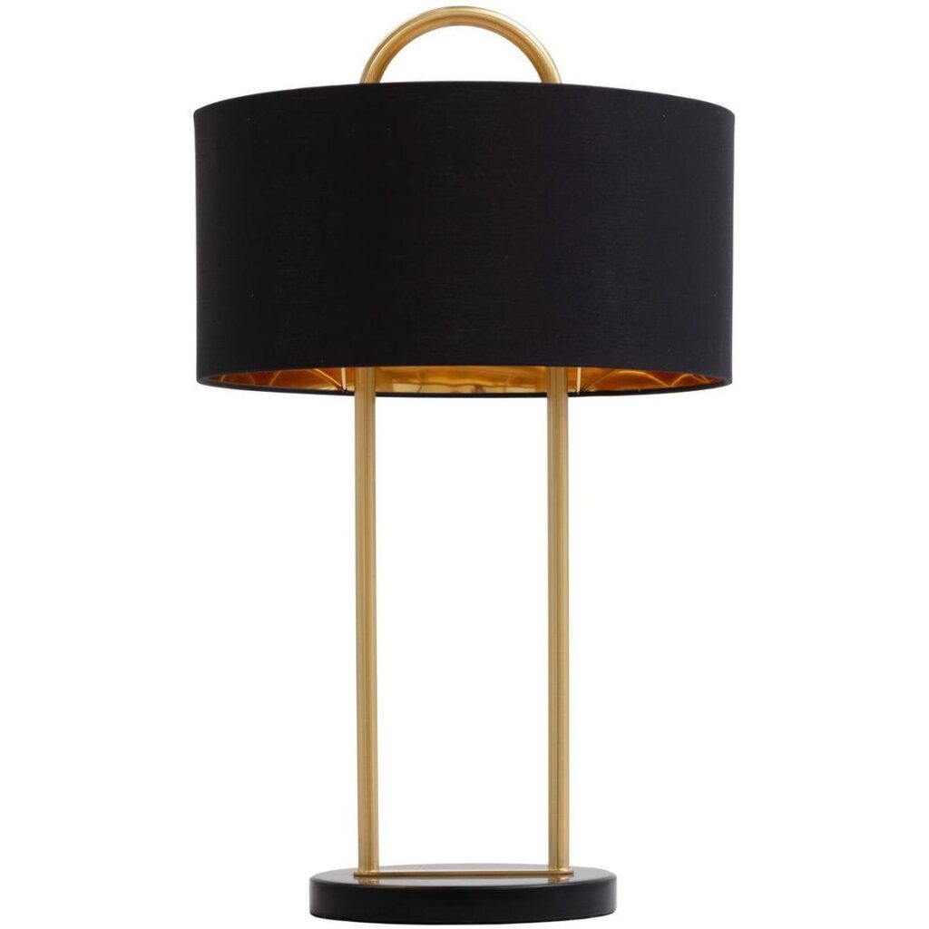 Kezna Table Lamp - Black Marble - Matte Black