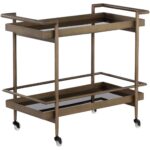 Livingston Bar Cart - Antique Brass 109309 109309 LIVINGSTON BAR CART ANTIQUE BRASS 1