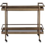 Livingston Bar Cart - Antique Brass 109309 109309 LIVINGSTON BAR CART ANTIQUE BRASS 2