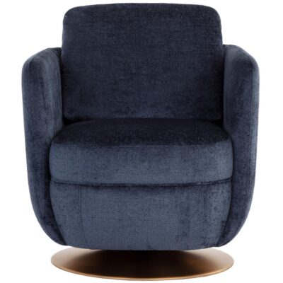 Gilley Swivel Lounge Chair - Bergen Navy 109310 109310 GILLEY SWIVEL LOUNGE CHAIR BERGEN NAVY 1