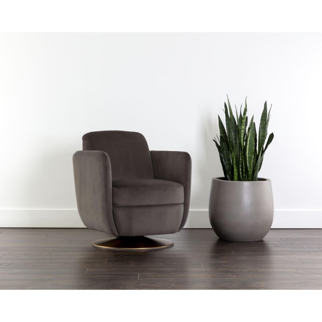 Gilley Swivel Lounge Chair - Meg Ash - Image 5