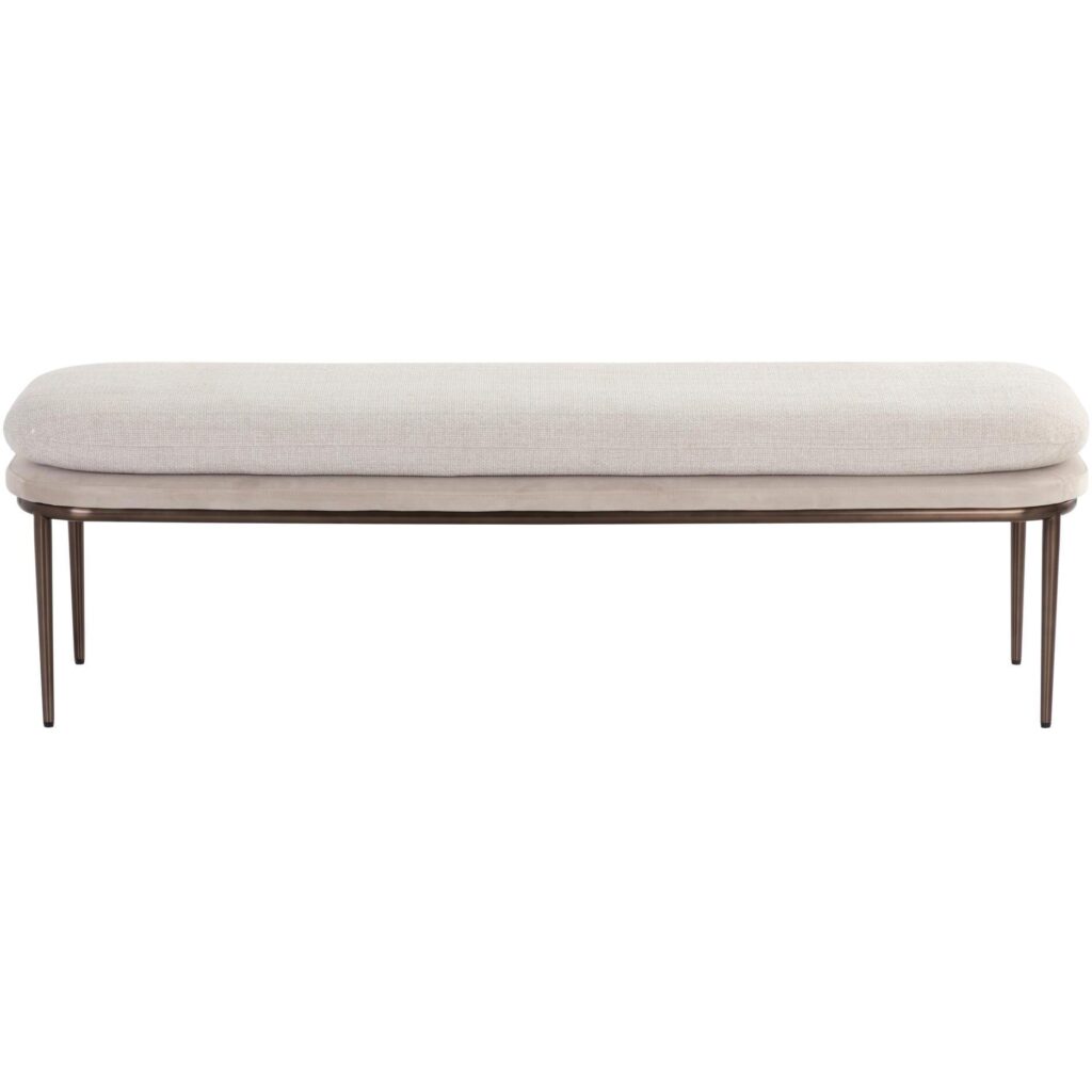 Koffi Bench - Dark Bronze - Chacha Cream / Meg Taupe - Image 2