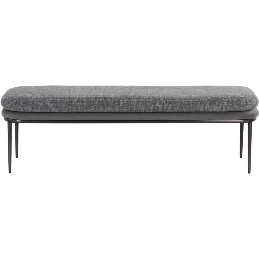 Koffi Bench - Gunmetal - Chacha Grey / Antonio Charcoal - Image 2