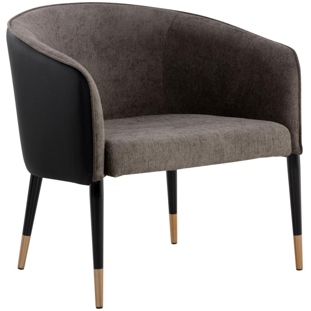 Asher Lounge Chair - Sparrow Grey / Napa Black