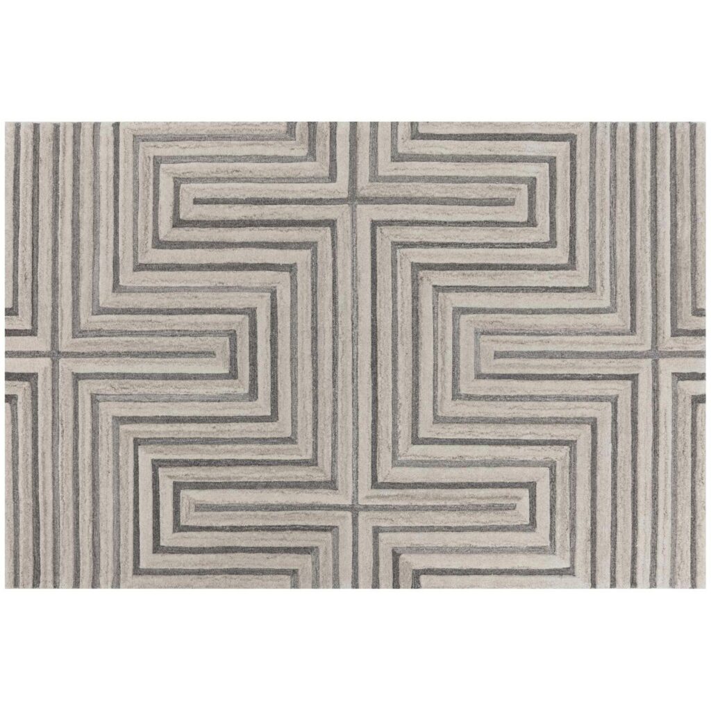 Oslow Hand-Tufted Rug - Beige / Grey - 6' X 9'