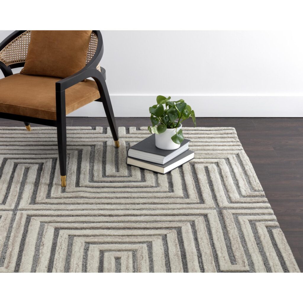 Oslow Hand-Tufted Rug - Beige / Grey - 10' X 14' - Image 2