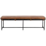Zancor Bench - Gunmetal - Tan Leather 6 Zancor Bench - Gunmetal - Tan Leather 109404 109404 ZANCOR BENCH TAN LEATHER 1