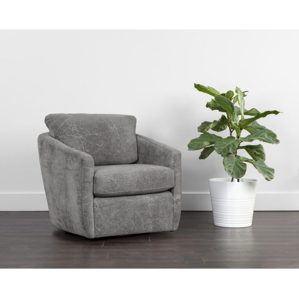 Irina Swivel Lounge Chair - Nepal Pebble - Image 5