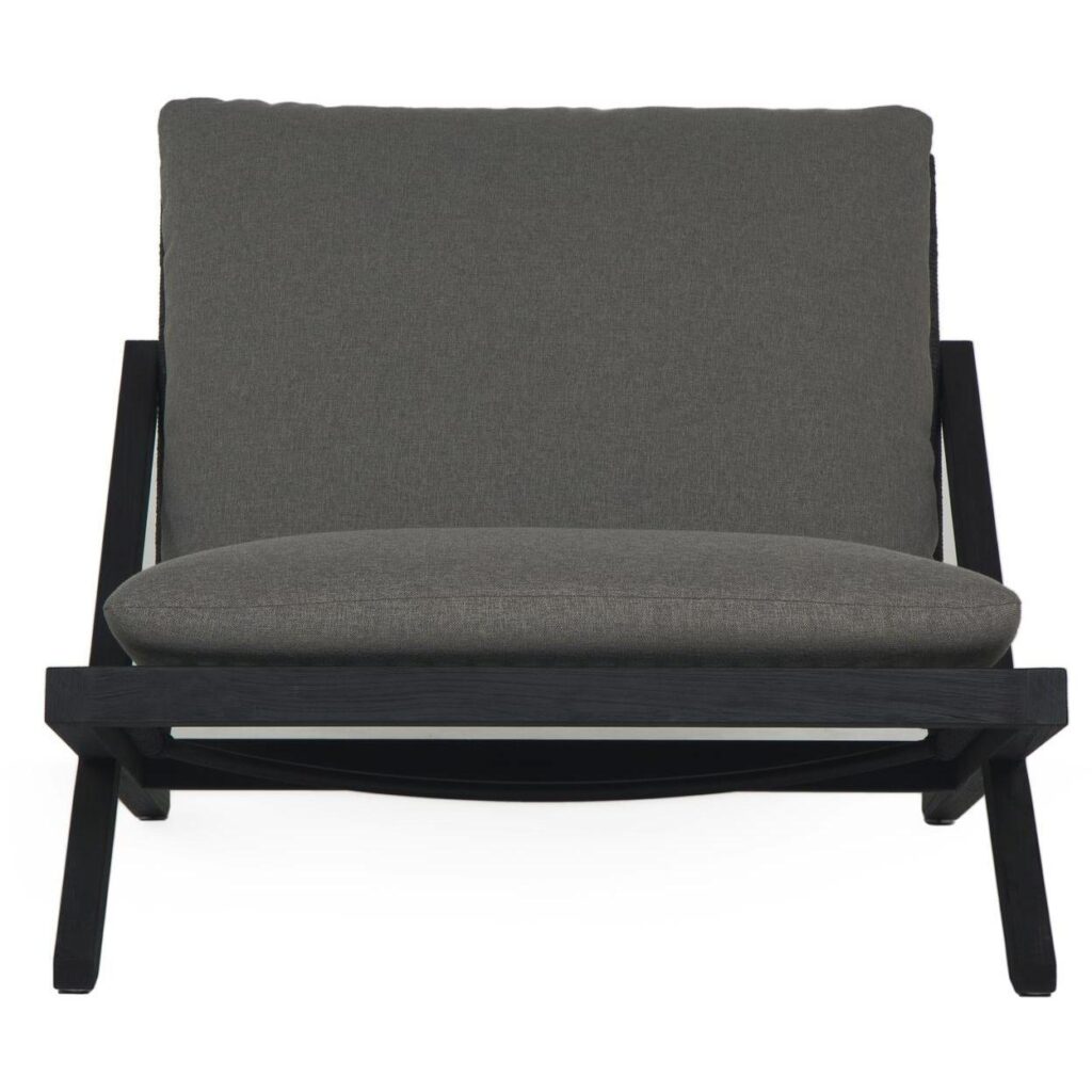 Bari Lounge Chair - Charcoal - Gracebay Grey - Image 2