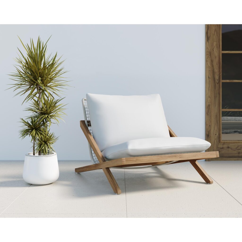 Bari Lounge Chair - Natural - Stinson White - Image 6