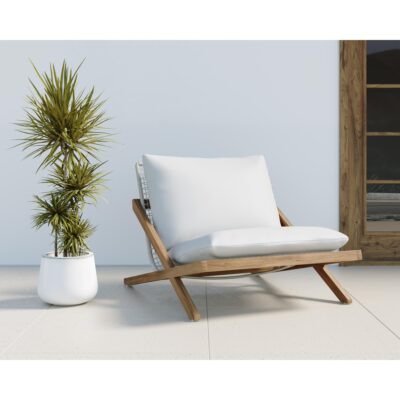 Bari Lounge Chair - Natural - Stinson White 109461 109461 BARI LOUNGE CHAIR NATURAL REGENCY WHITE 5