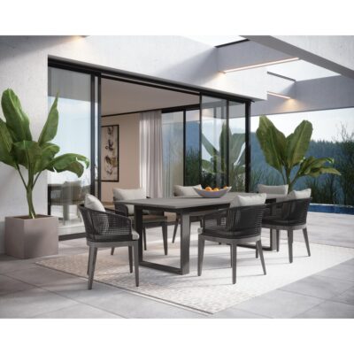 Capri Dining Armchair - Natural - Gracebay Grey 109476 109476 CAPRI DINING ARMCHAIR NATURAL GRACEBAY GREY 10