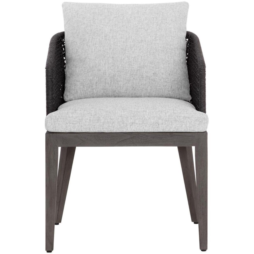 Capri Dining Armchair - Smoke Grey - Copacabana Marble - Image 2