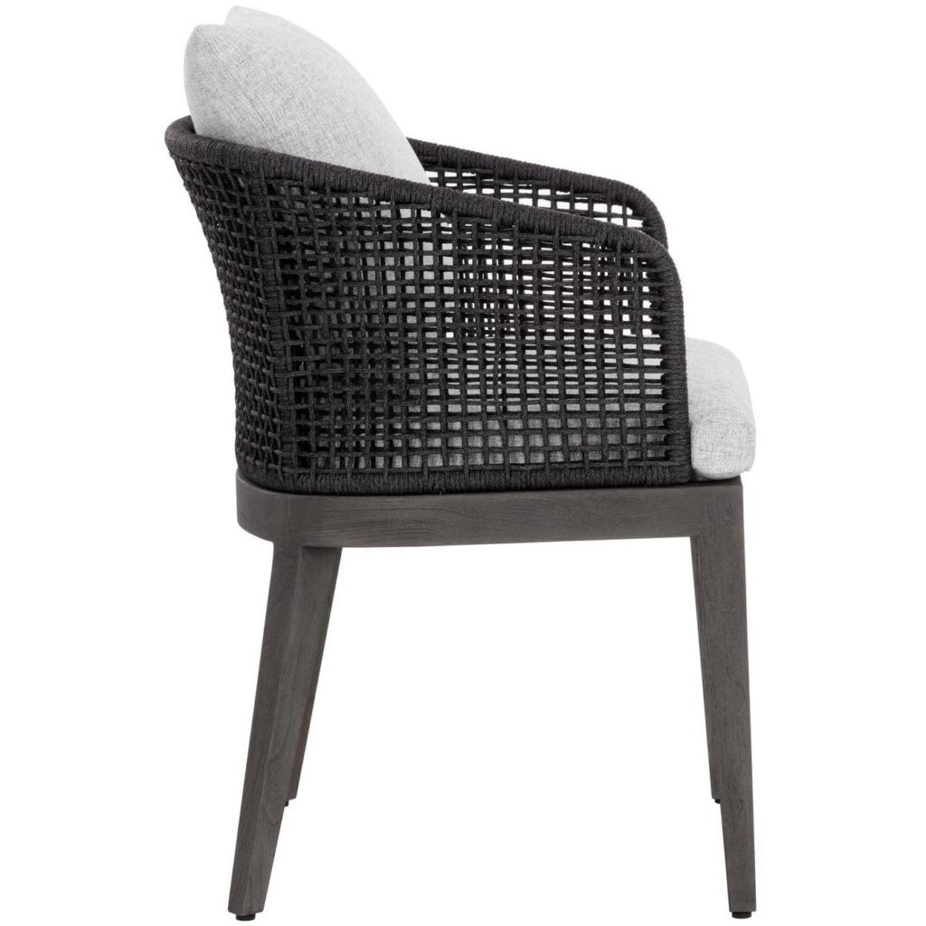 Capri Dining Armchair - Smoke Grey - Copacabana Marble - Image 3