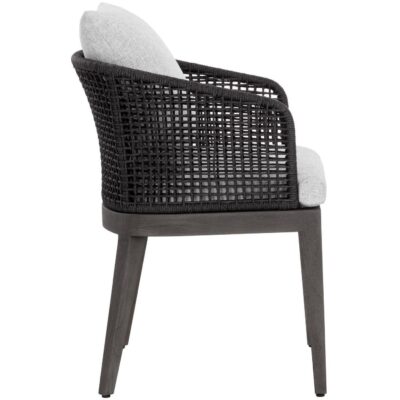 Capri Dining Armchair - Smoke Grey - Copacabana Marble 109477 109477 CAPRI DINING ARMCHAIR SMOKE GREY COPACABANA MARBLE 2