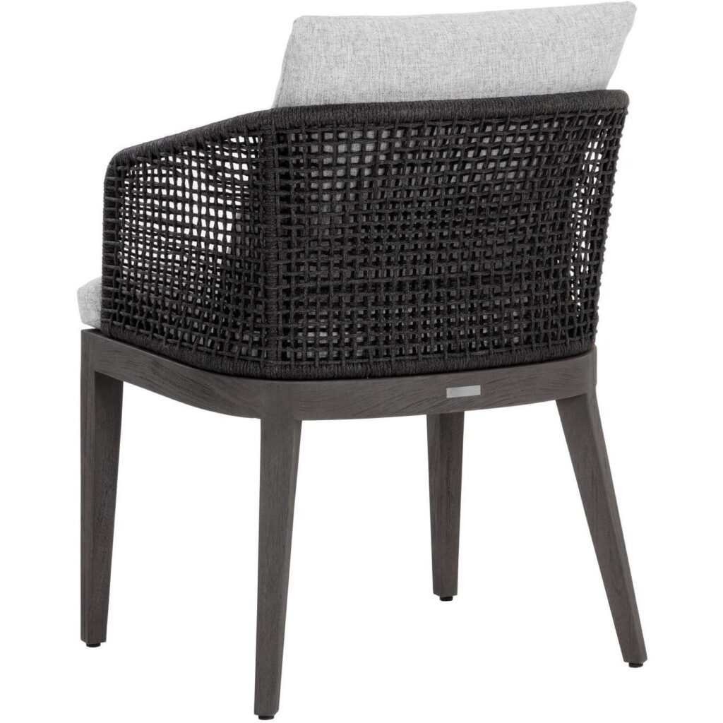 Capri Dining Armchair - Smoke Grey - Copacabana Marble - Image 4