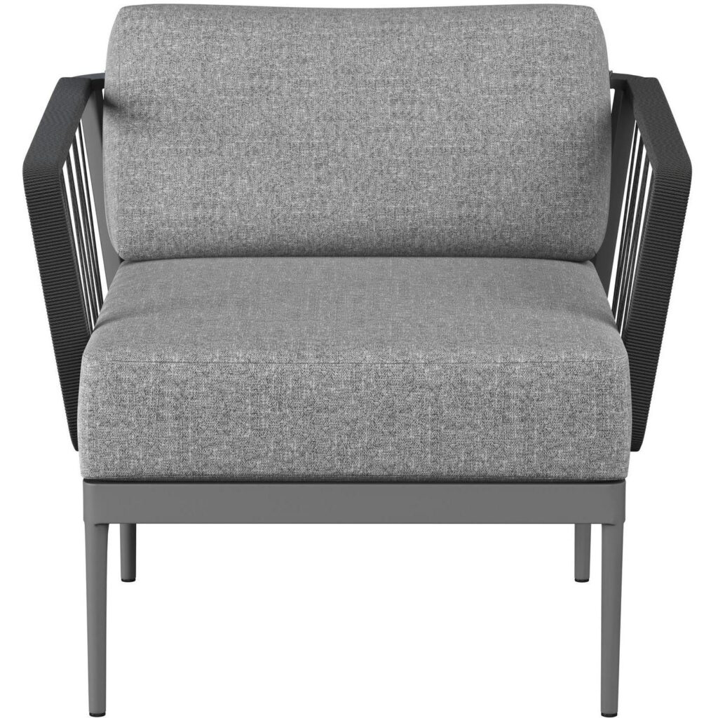 Catania Armchair - Dark Grey - Copacabana Grey - Image 2