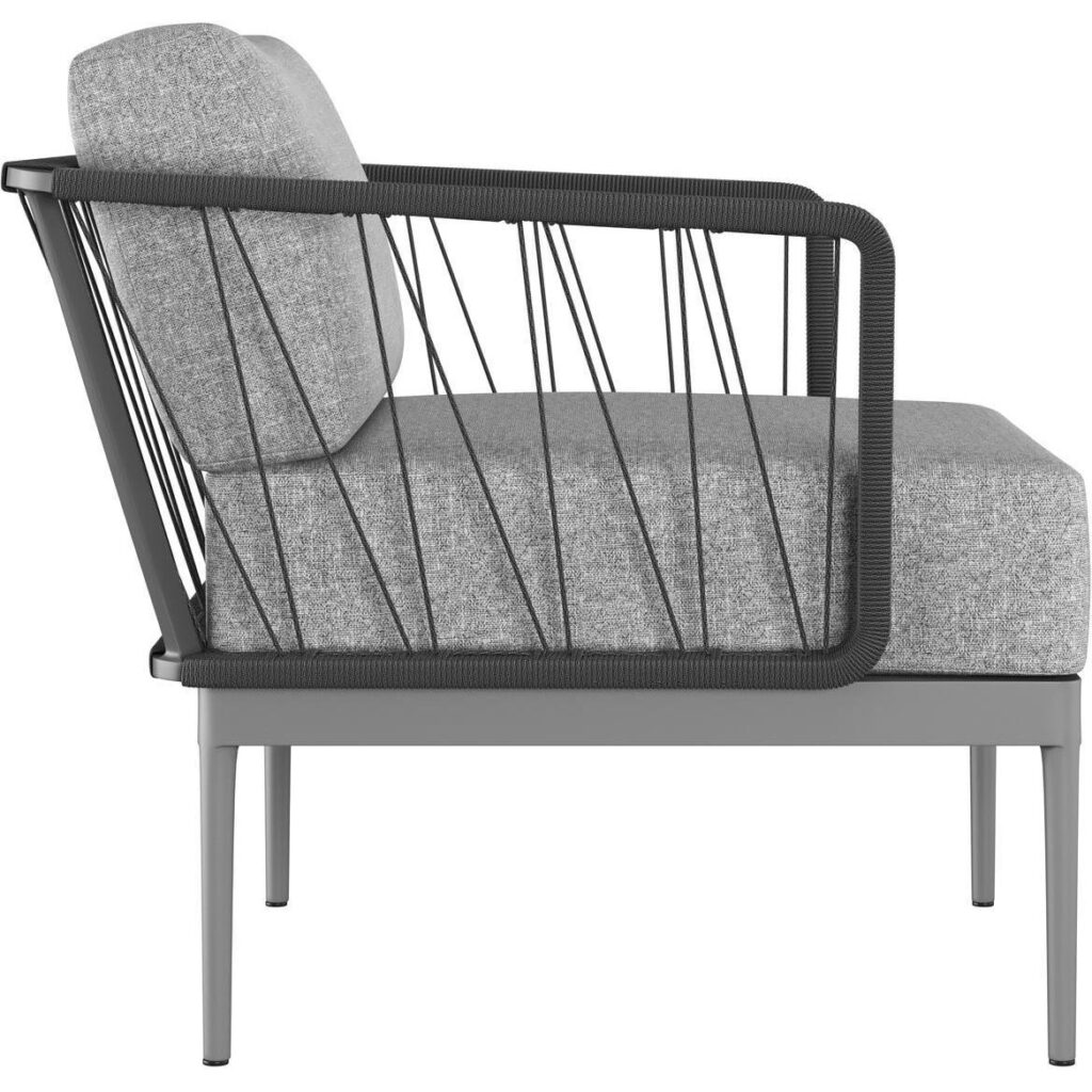 Catania Armchair - Dark Grey - Copacabana Grey - Image 3